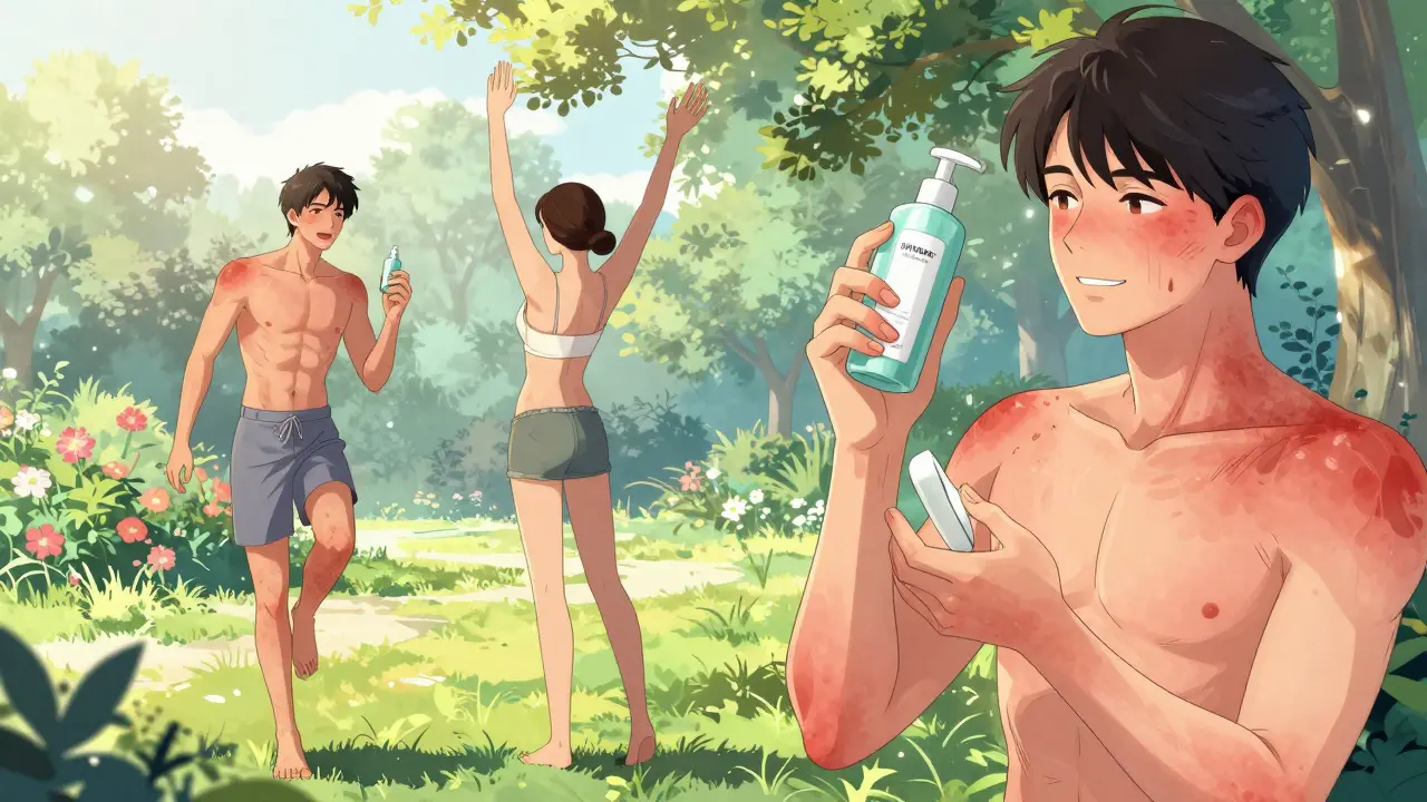 Recovered individual enjoying outdoor activities with clear healthy skin