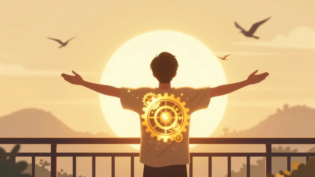 Person syncing with sunrise for metabolic health