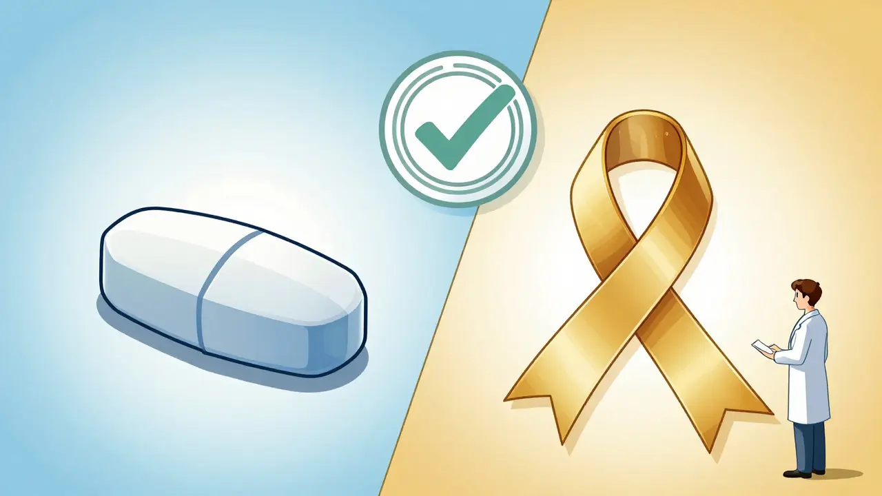 Visual comparison of generic pill vs biosimilar structure